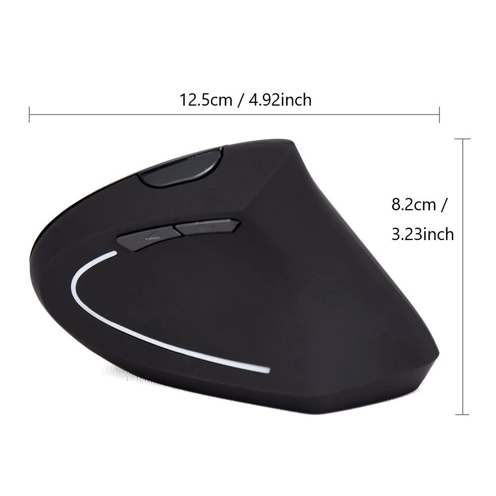 Wireless Mouse Vertical Gaming rechargeable BT Mouse USB Computer Mice Ergonomic Desktop Upright Mouse 1600DPI for Office Home