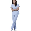 Woman Wholesale V-neck Tunic Spa Beauty  Uniforms  Doctor  Nurse  Medical Scurbs Suit  Short Sleeves Medical Uniforms Sets