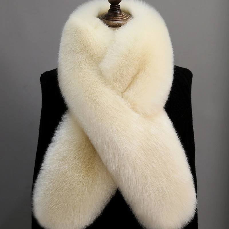 Women Faux Fur Scarf Fashion Warm Winter faux fox fur ladies scarf