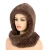 Import Women Knitted Real Rex Rabbit Fur Hat Hooded Scarf Winter hats for Woman Cap Warm Natural Fur Hat With Neck Scarves from China