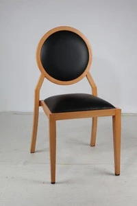 Wooden assembled stackable restaurant dining chair