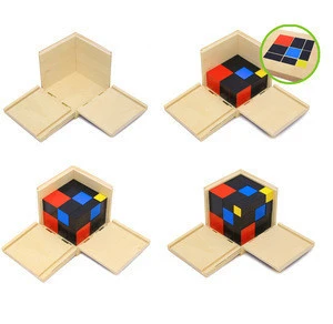Wooden Early Learning Educational toys for Kids Algebra Montessori Mathematics Toys Trinomial Cube toy for Toddlers Speed Cube