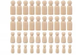 Wooden Man /Woman Peg Dolls People Bodies Natural Decorative Wood Shapes Figures for Painting,DIY,Craft