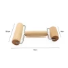 Wooden Pastry Pizza Roller Pin Non Stick Rolling Pin for Baking(H-Shape)