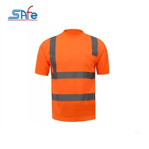 Work safety clothing reflective print t shirts long sleeve man shirt
