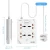 Import Worldwide Travel Office Power Strips 4 Way Multi-type Power Socket 2500W 10A rated current Extension Lead By MOXOM from China