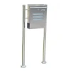Wrought Stainless Steel Free Standing Residential Mailboxes With Posts