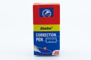 XUEBAtudents use 6ML white correction liquid metal pen and correction fluid office and study general purpose