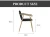 Import Yellow steel industrial dining table chair for dining room from China