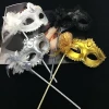 YM-045 Yiwu Caddy Latest new design fashion party eye mask wholesale masquerade masks with stick