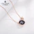 Import YN10012 Italina 18K Gold Plated Women Design Crystal Fashion Girls Quality Alloy Bling Pendant  Wholesale Necklace Jewelry Set from China