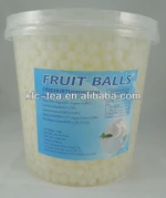 Yogurt popping boba for bubble tea drinks