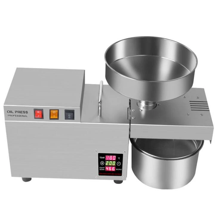 YTK-S9S Updated Model 1200W Oil Press 7.5-12.5kgs/h Olive Oil Press Machine With Temperature Control