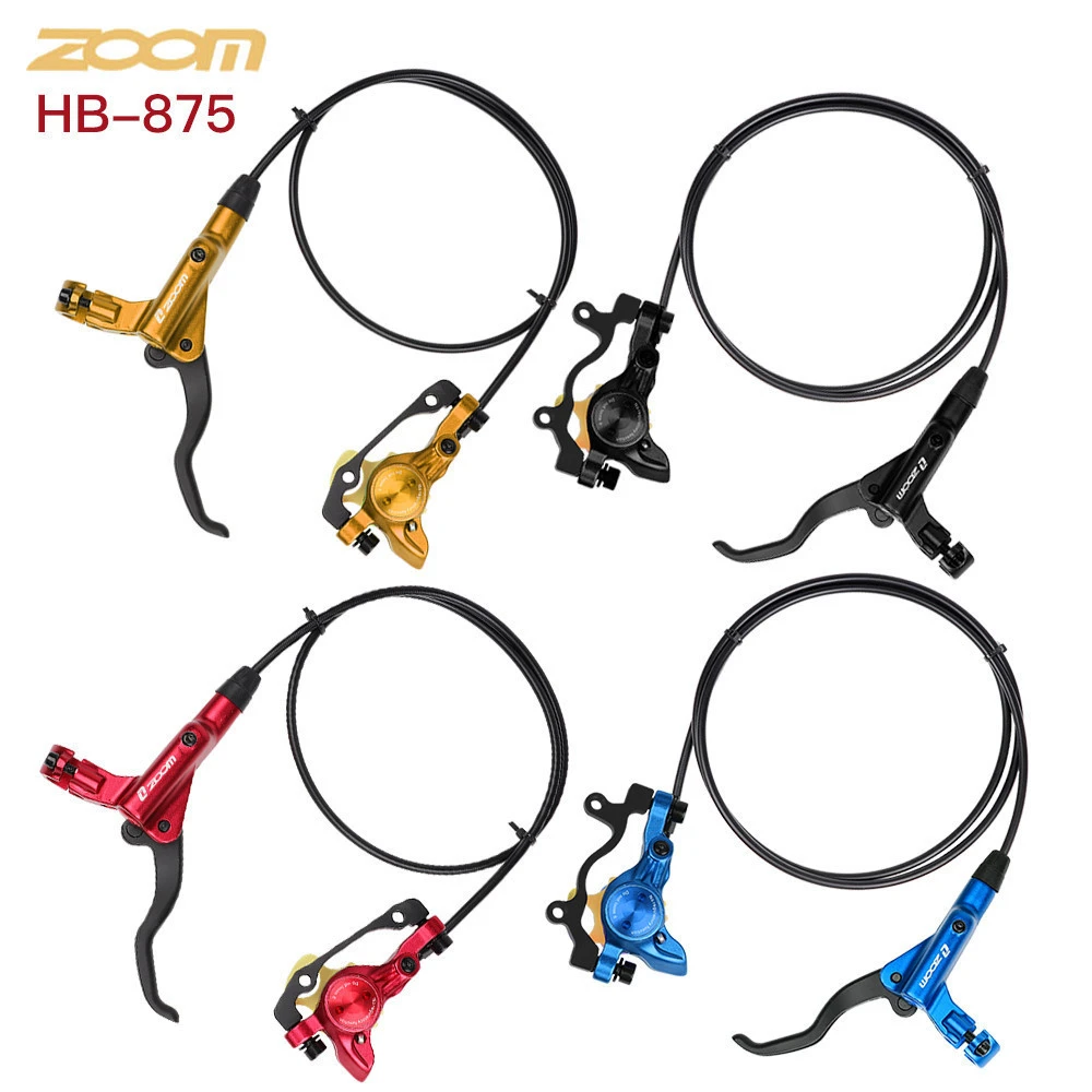 ZOOM HB-875 MTB Bicycle Hydraulic Disc Brake Set 160mm Calipers Adapter  800/1400 mm Front Rear Oil Pressure Mountain Bike Parts