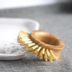 ZS01 Natural bamboo annular handle dish brush pot brush multi-purpose kitchen cleaning brush