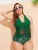 ZY4787 Swimwear &amp; Beachwear Green Bikinis Woman Swimwear Plus Size