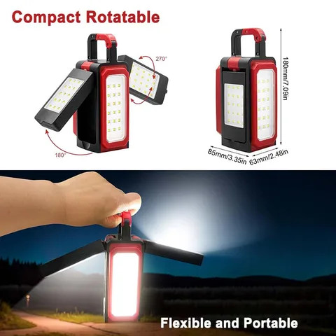 3000 Lumen Rechargeable Camping Lantern Powerful LED Light 4 Modes Magnets Camping Waterproof Work Floodlight Light