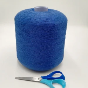 Deep blue Ne21/2plies   10% stainless steel blended 90% polyester for knitting touch screen gloves-XT11927