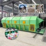 Heavy household mixed waste solid waste drum screening machine, granular waste rotary drum screening machine