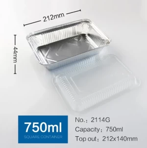 Godfoil/1.5lb/750ml/8389 Restaurant Food Catering Packaging Disposable Aluminum Foil Food Container With Lid