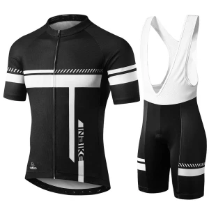 INBIKE Cycling Jerseys Sets Short Sleeve Bike Shirts with Bib for Men Bicycle Wear Apparel Clothing