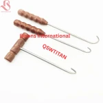 Bone Hook & Knee/Hip Raiser Retractor – Orthopedic Surgical Instruments with Wooden Handle
