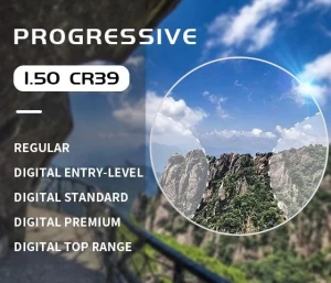 Progressive 1.50 CR-39 Clear Short Corridor UC/HMC