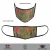 Import Set of 2 - Peacock in Castle Reusable Printed Face Mask from India