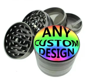All kinds of custom flavor grinder, black, with pollen collector, metal grinder, magnetic top 2.2 "(55mm) wide