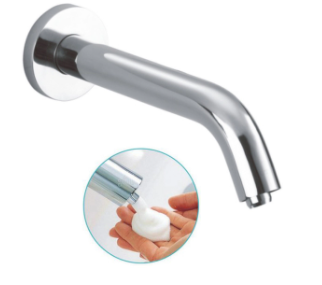 Touchless Hygiene Wall Mounted Chrome Liquid Sensor Soap Foaming Dispenser Automatic Faucet
