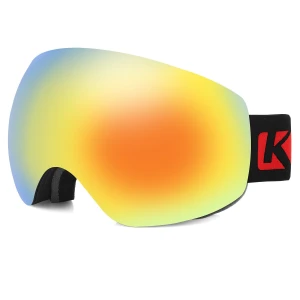 OTG Ski Goggles - Over Glasses Ski/Snowboard Goggles for Men, Women & Youth - 100% UV Protection Gold