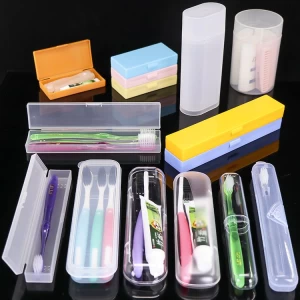 SUNSHING Storage Plastic PP Transparent Travel Container Toothpaste Box Holder Daily Use Toothbrush Case