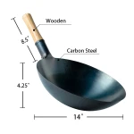Commercial Chinese traditional wok Carbon Steel wok Nonstick Cooking Wok
