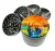 Import All kinds of custom flavor grinder, black, with pollen collector, metal grinder, magnetic top 2.2 "(55mm) wide from China