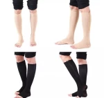 Varicose socks top quality medical custom logo 2xl compression socks open toe compression socks with zippers