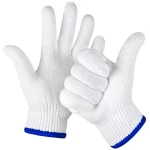 High Quality Labor Protection 500g 600g 700g White Cotton Work Safety Gloves White Knitted Cotton Gloves