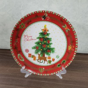 Christmas style soup and dish plate for home and gift