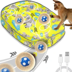interactive multi-functional cat teaser hide and seek bag hunting pet toy