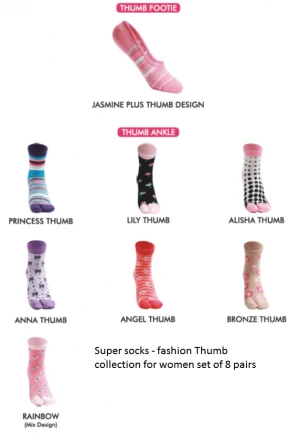 Women's socks- fashion thumb collection for women.