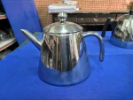 1.5L Stainless Steel Teapot, Thicker Water Kettle with Filter, Silver Teapot for Induction Cooker