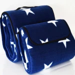 100% Polyester Fleece Camping Waterproof Outdoor Mat For Custom Folding the Picnic Blanket rugs