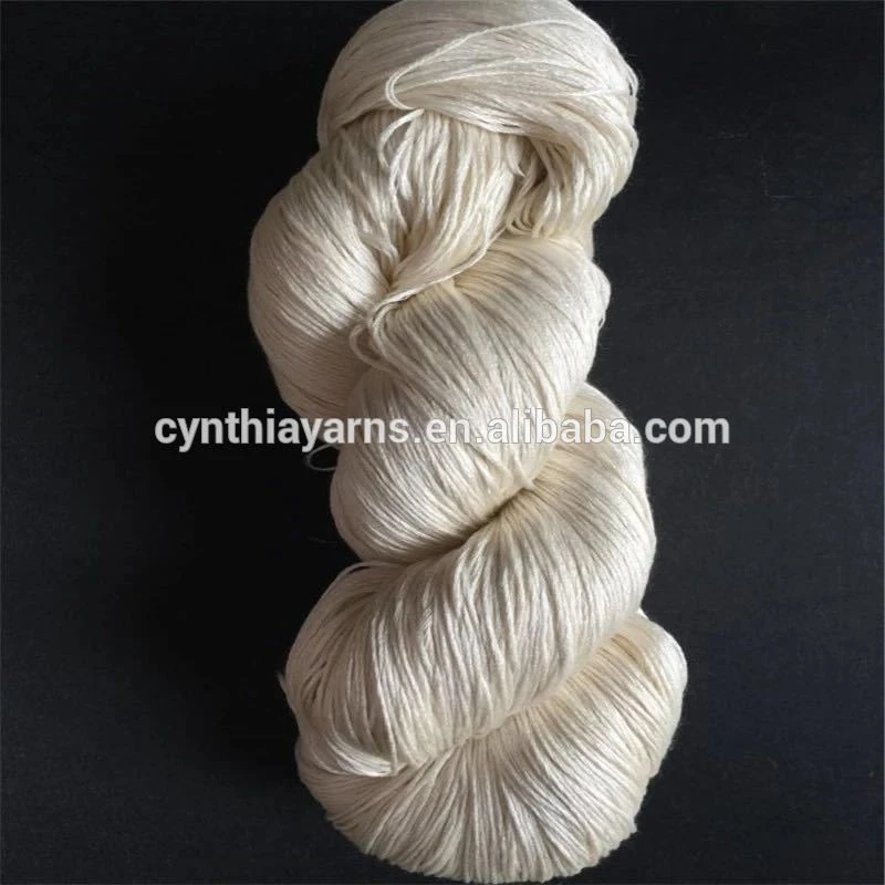 100% tussah silk yarn for pure china silk fabric