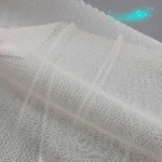 100% White silk tulle, bridal veil knitted silk fabric