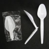 106mm disposable wrapped folding plastic spoons