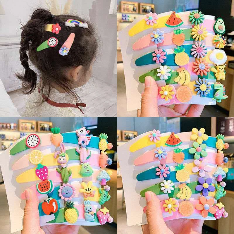10pcs set Glitter Hairpins Fruit Clips Childrens Baby Hairpins Little Girlsbb Hairpins Hair Accessories Sets