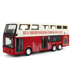 1:18 Double E E640-003 Toys For Child Luxury Bus Light And Sound Toys City Bus