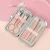 Import 12 PCS Deluxe Stainless Steel Manicure Pedicure Set Nail Clippers Set Grooming Kit Nail Tools Pink from China
