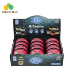 12pcs package 1.5oz bulk unique home scented wood car air freshener with own logo