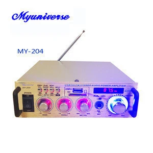 12v/ 220V input  car/ home amplifier with bluetooth with karaoke
