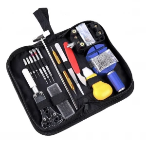 147 pcs watch repair kit professional screwdriver spring bar watch tool set, watch band link pin repair tool kit set